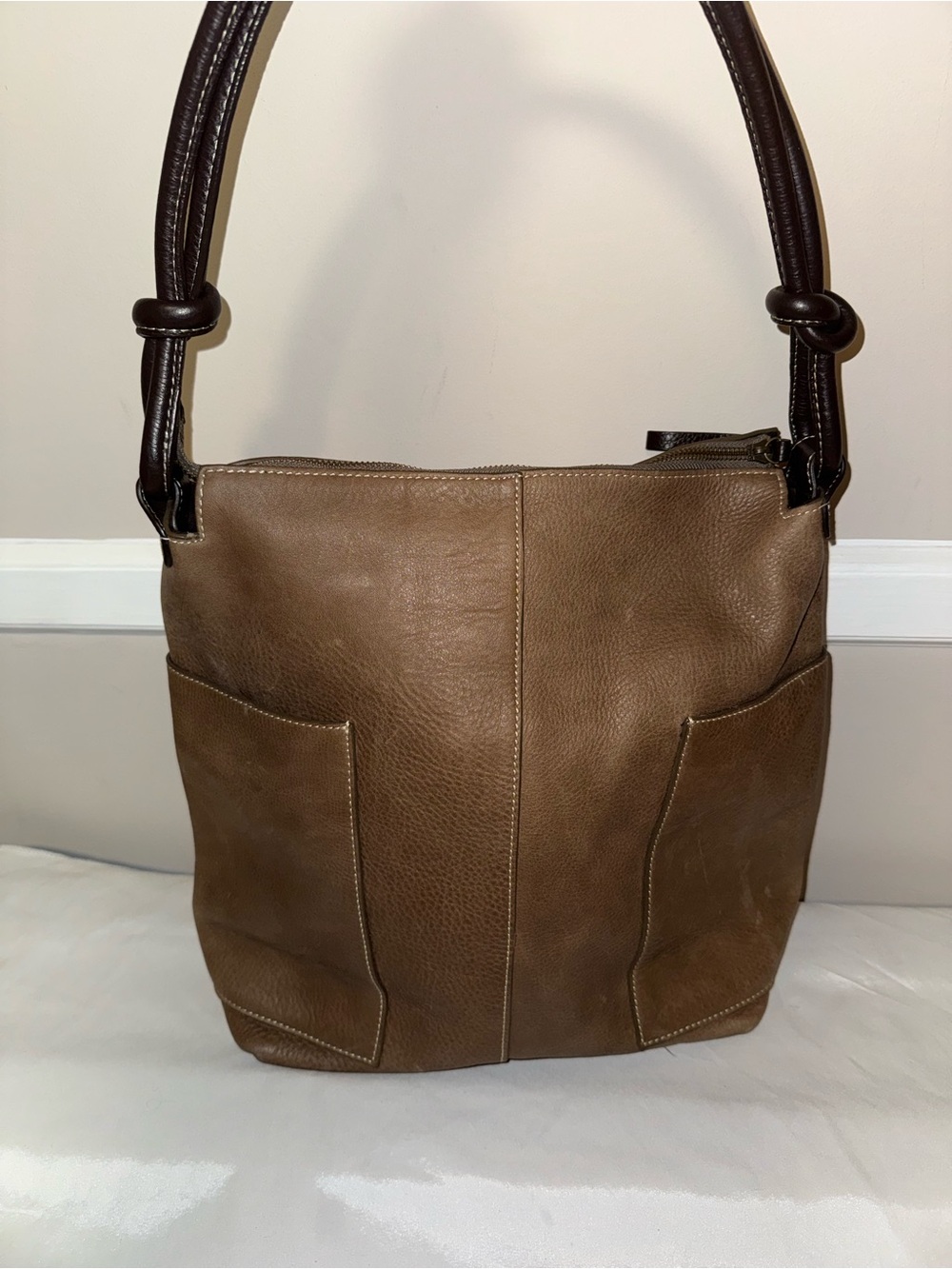 Sundance Brown Leather Shoulder Bag